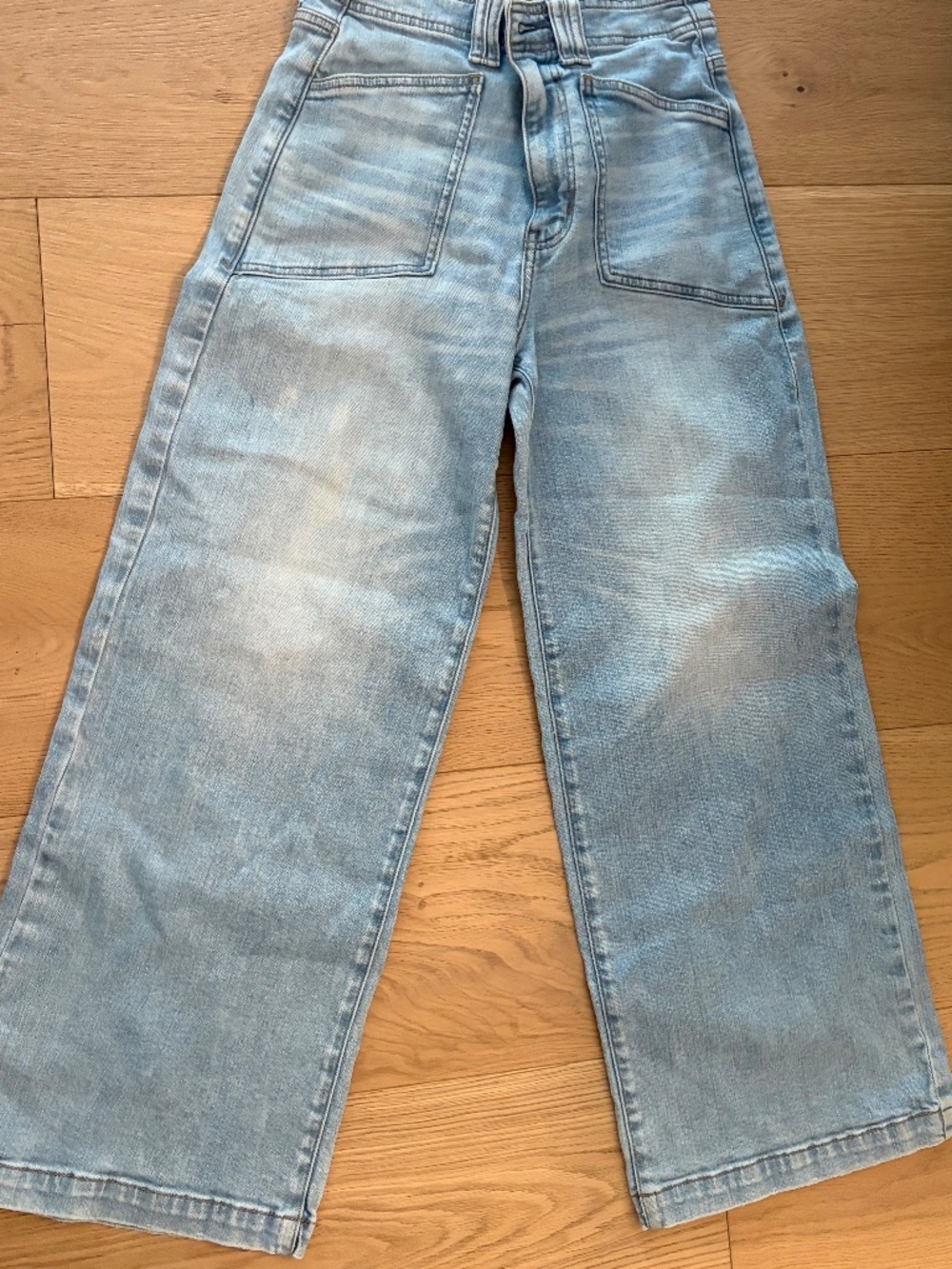 DAZE High Rise Wide Leg Light Wash Jeans